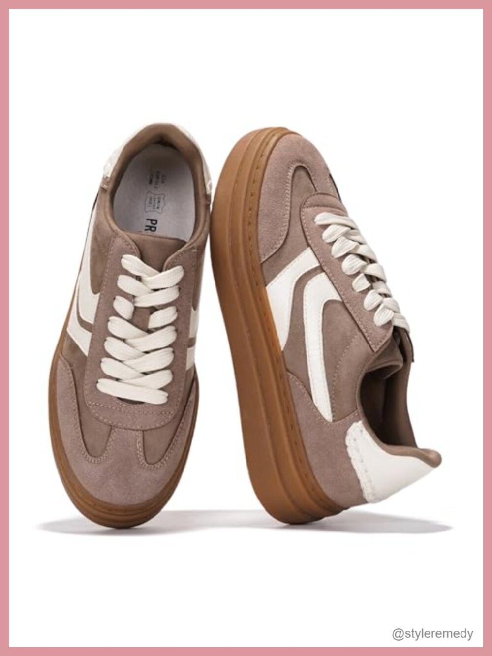 Volley Platform Sneakers Women's Lightweight Memory Foam Casual Lace-Up Shoes
